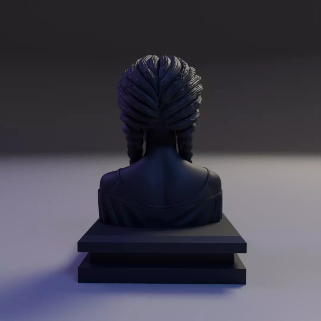 bust african girl 3D print model_6