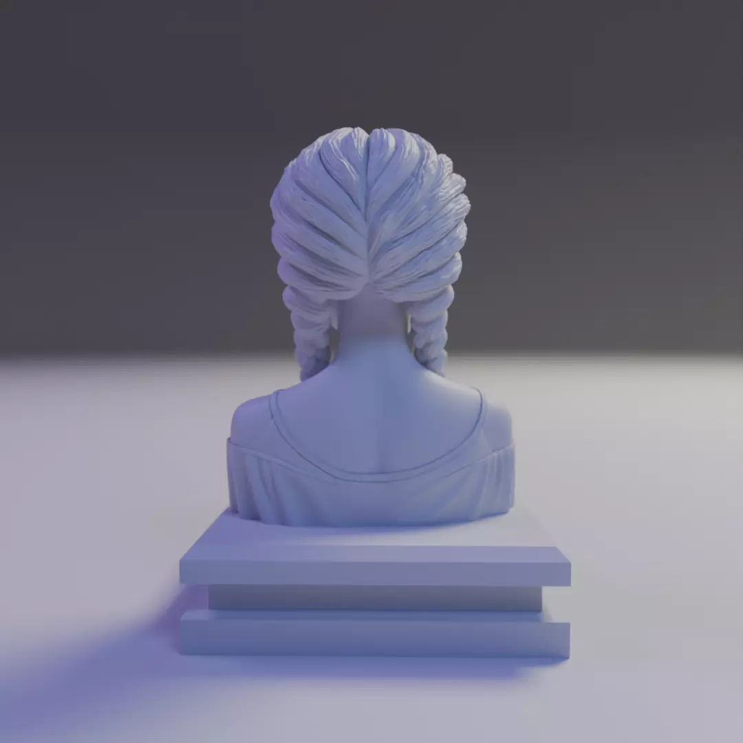 bust african girl 3D print model_5