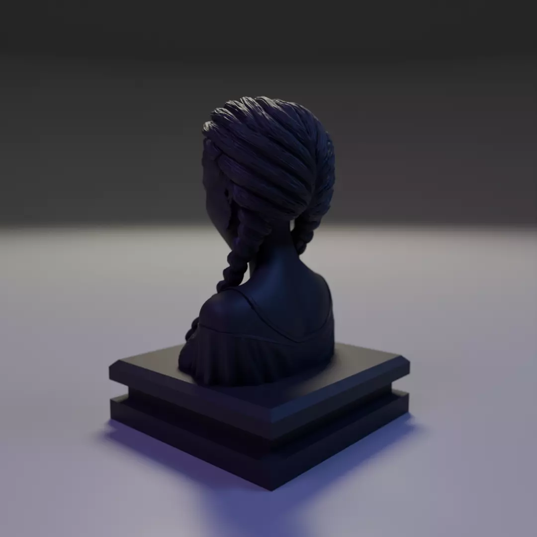 bust african girl 3D print model_12