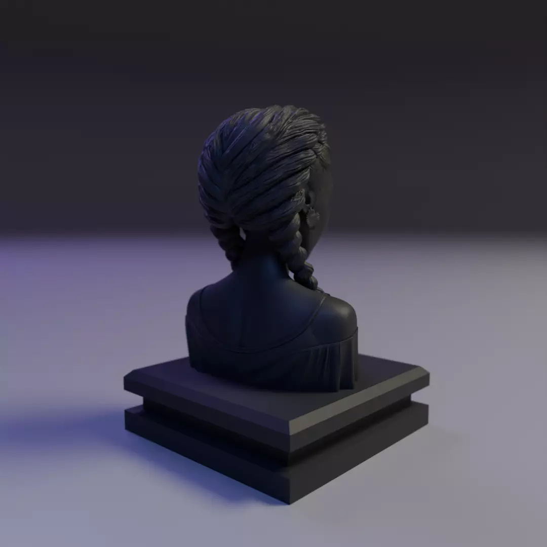 bust african girl 3D print model_14