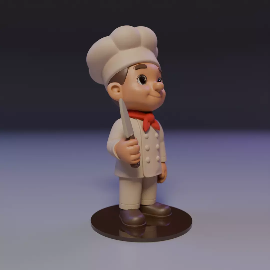 child cook 3D print model_8