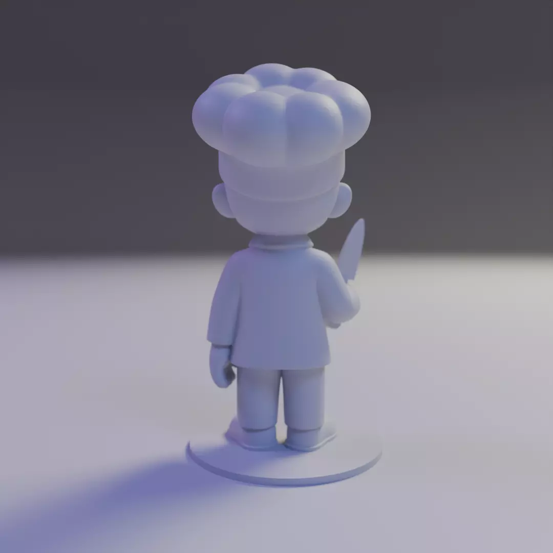 child cook 3D print model_5