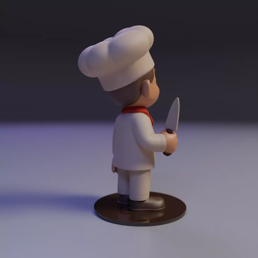 child cook 3D print model_14