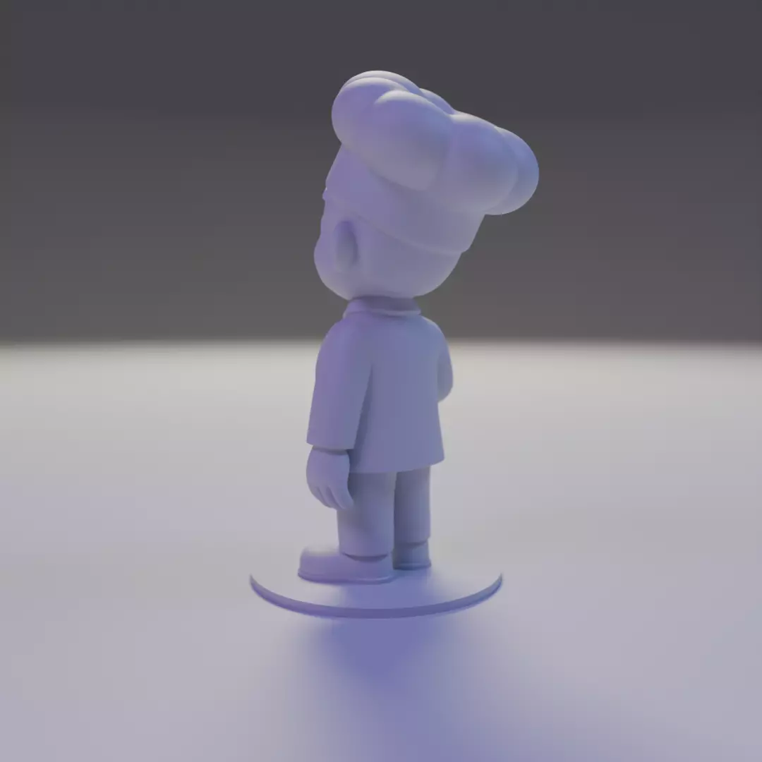 child cook 3D print model_11
