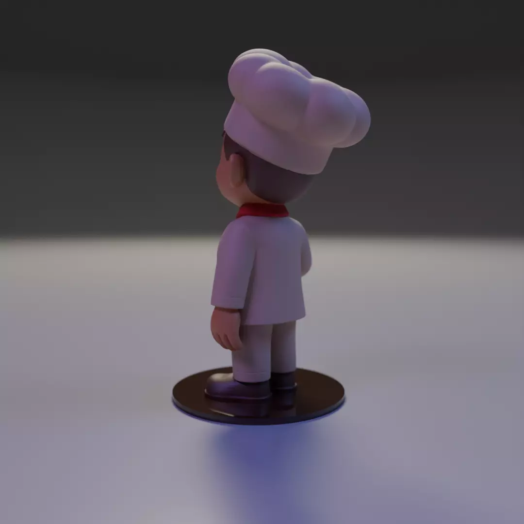 child cook 3D print model_12