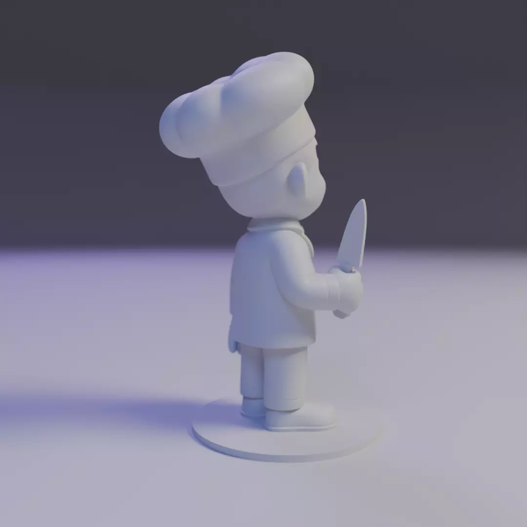 child cook 3D print model_13