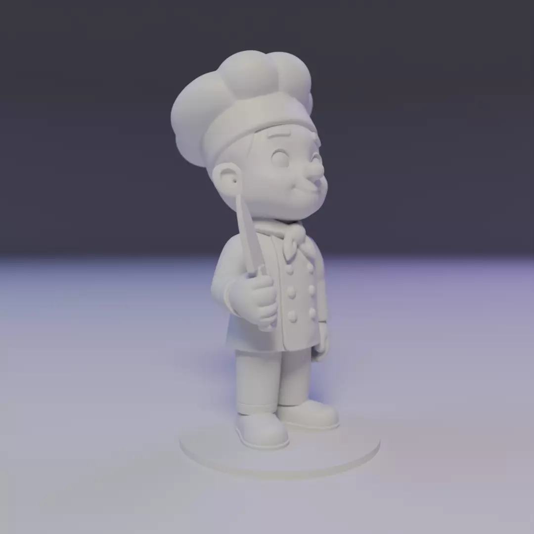 child cook 3D print model_7