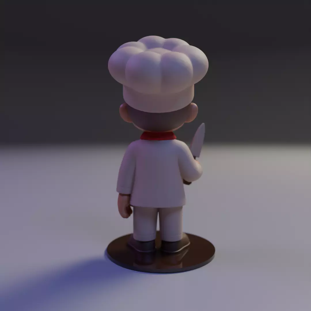 child cook 3D print model_6