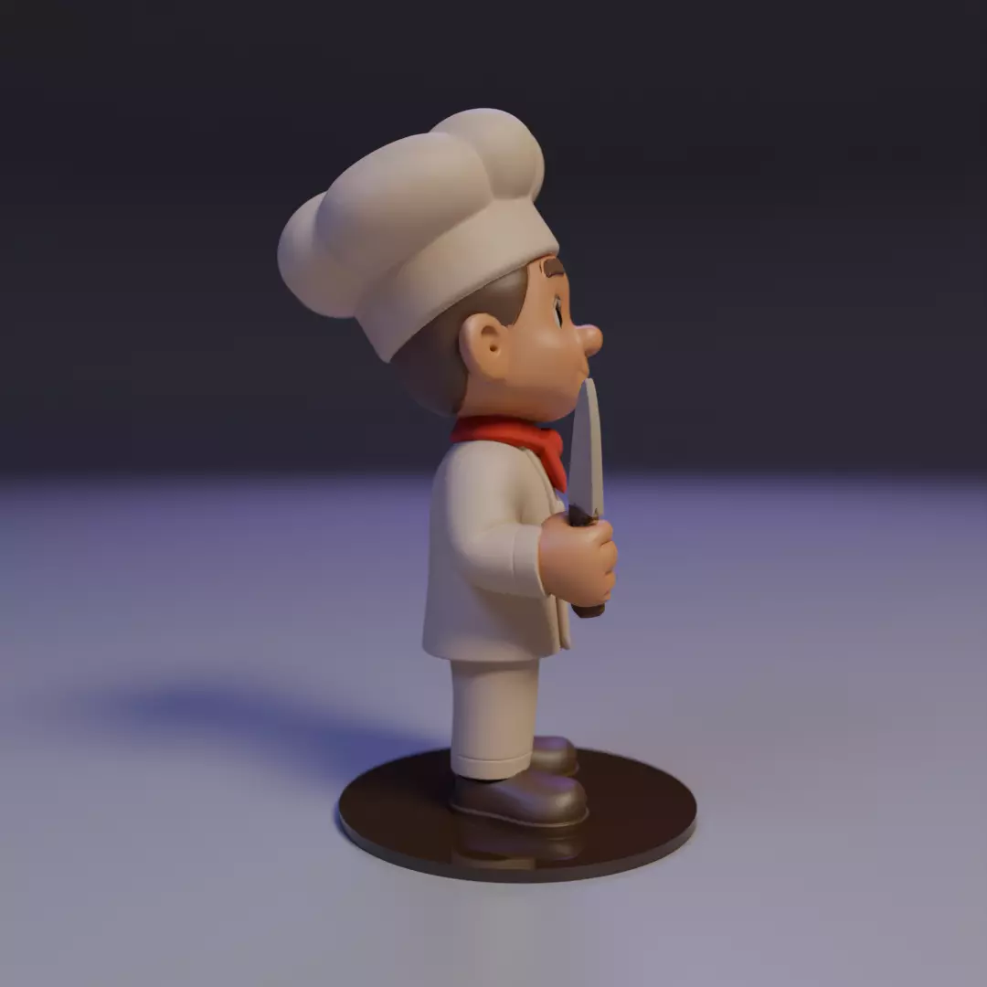 child cook 3D print model_2