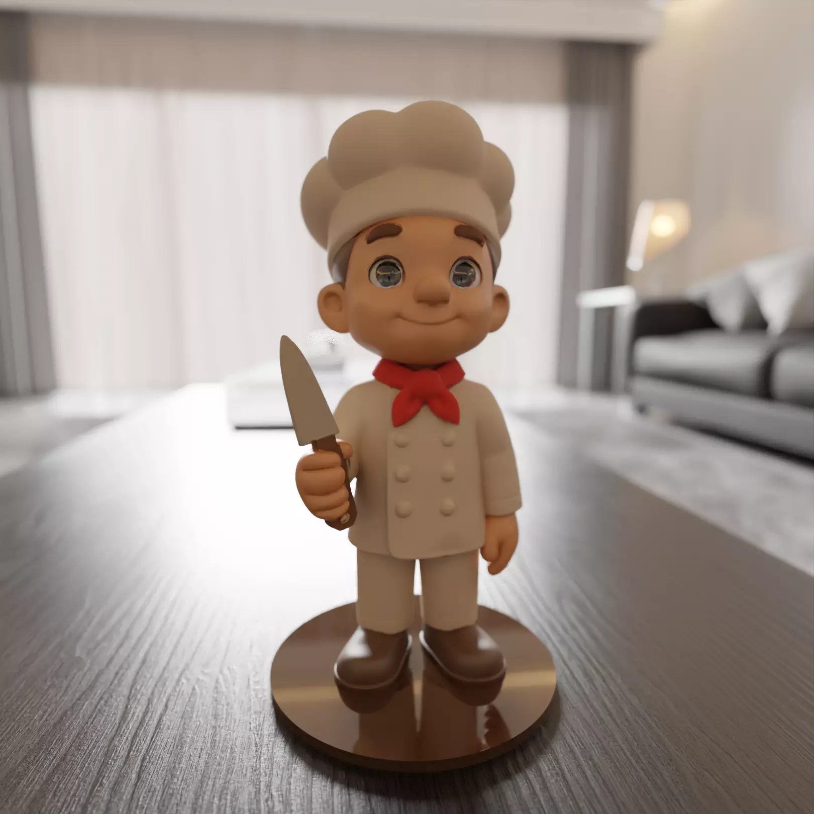 child cook 3D print model_0