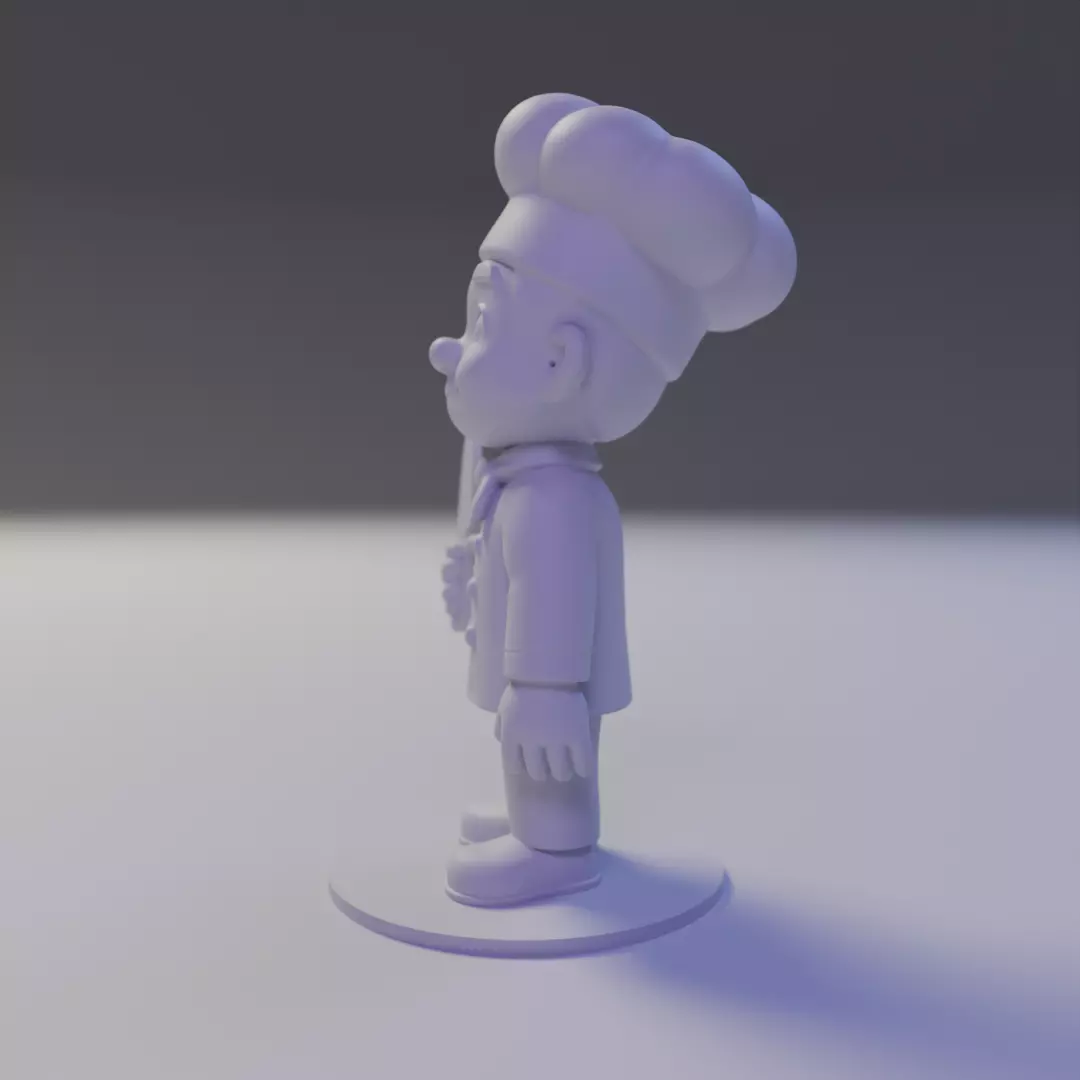 child cook 3D print model_3