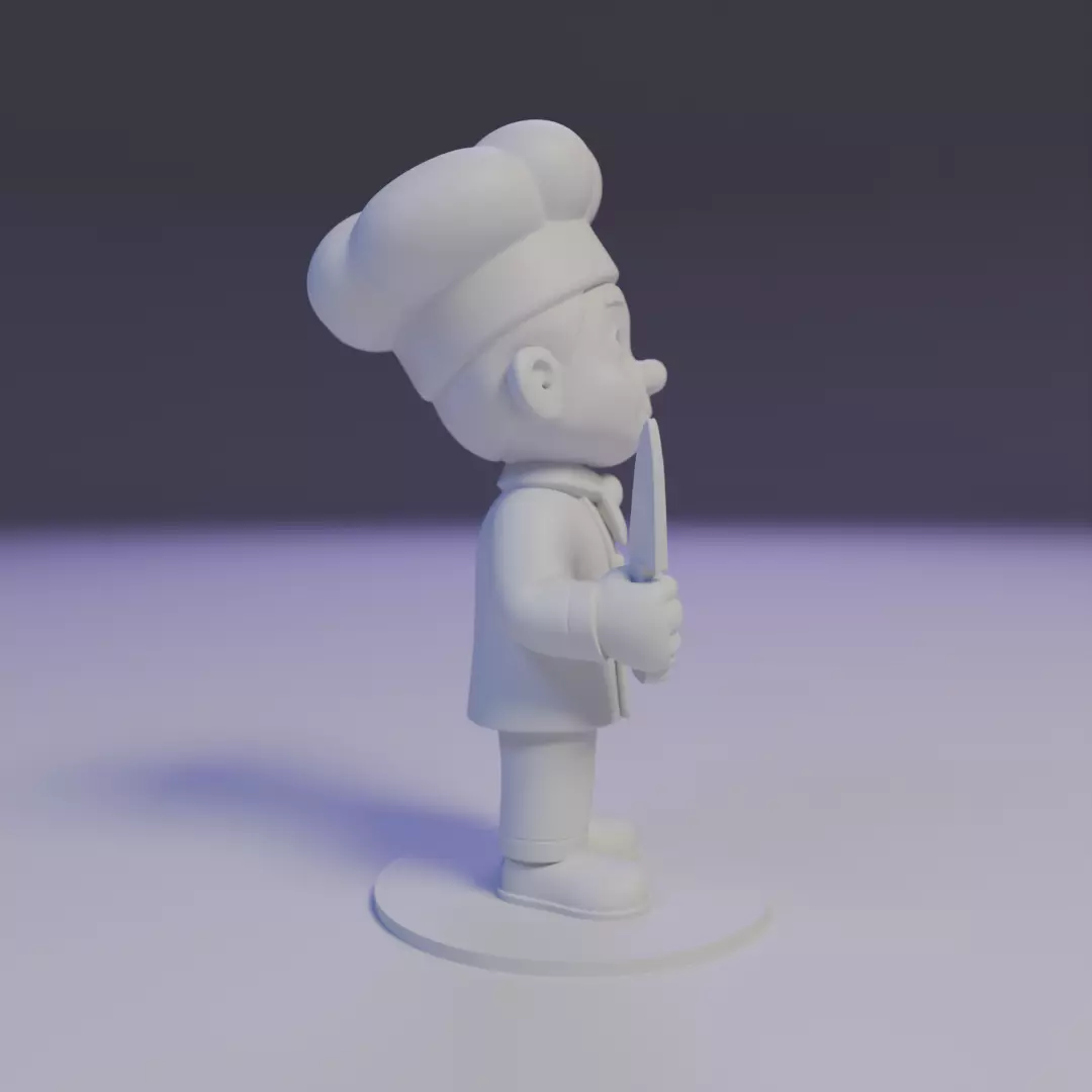 child cook 3D print model_1
