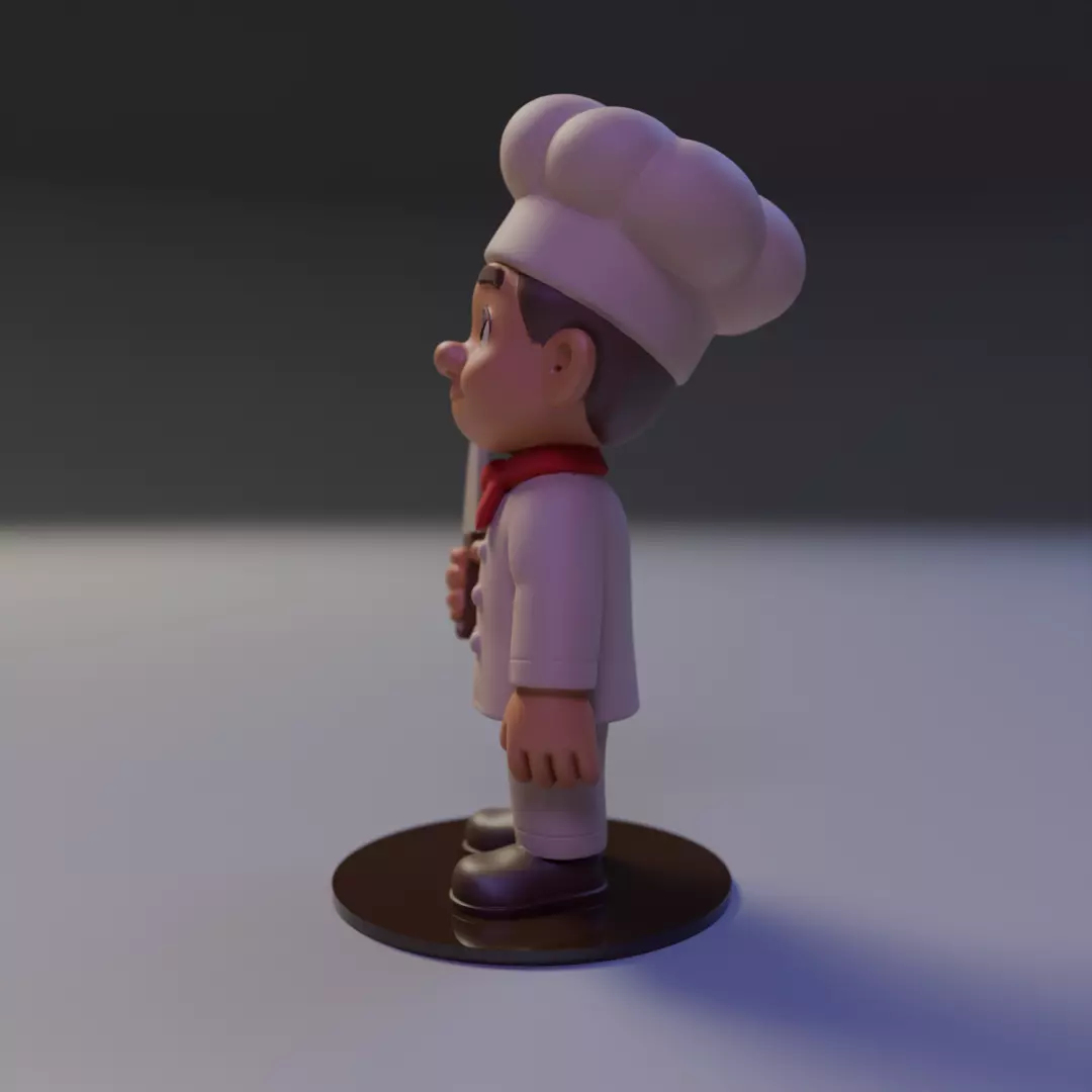 child cook 3D print model_4