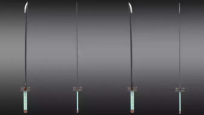 Demon Slayer Shinobu Kocho Stinger Nichirin Katana  Low-poly 3D model