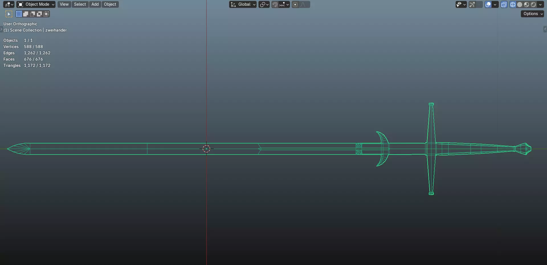 Brand New Zweihander Large Sword PBR Game Ready Low-poly 3D model_7