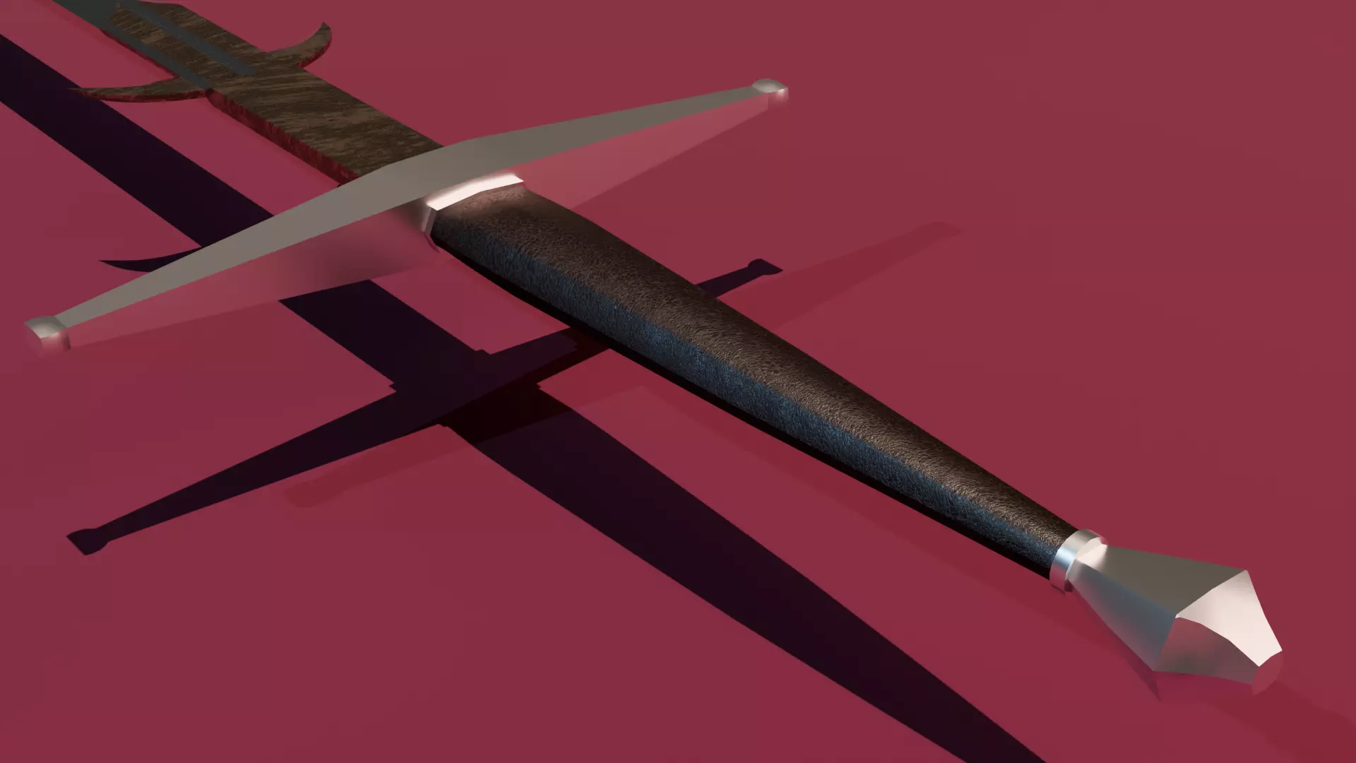 Brand New Zweihander Large Sword PBR Game Ready Low-poly 3D model_2