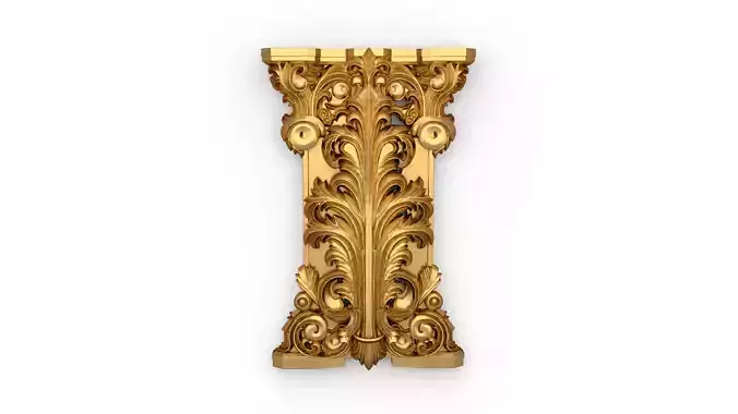Column capital classic decorative ornament cnc 3d printing 05 3D print model