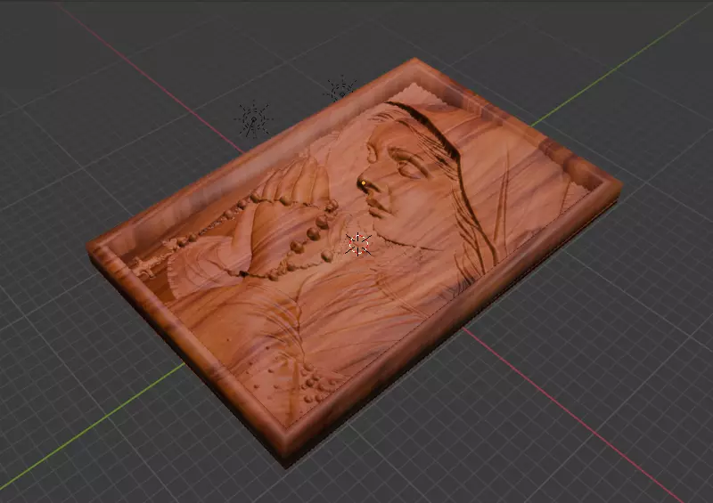 Virgin Mary with Rosary 3D print model_2