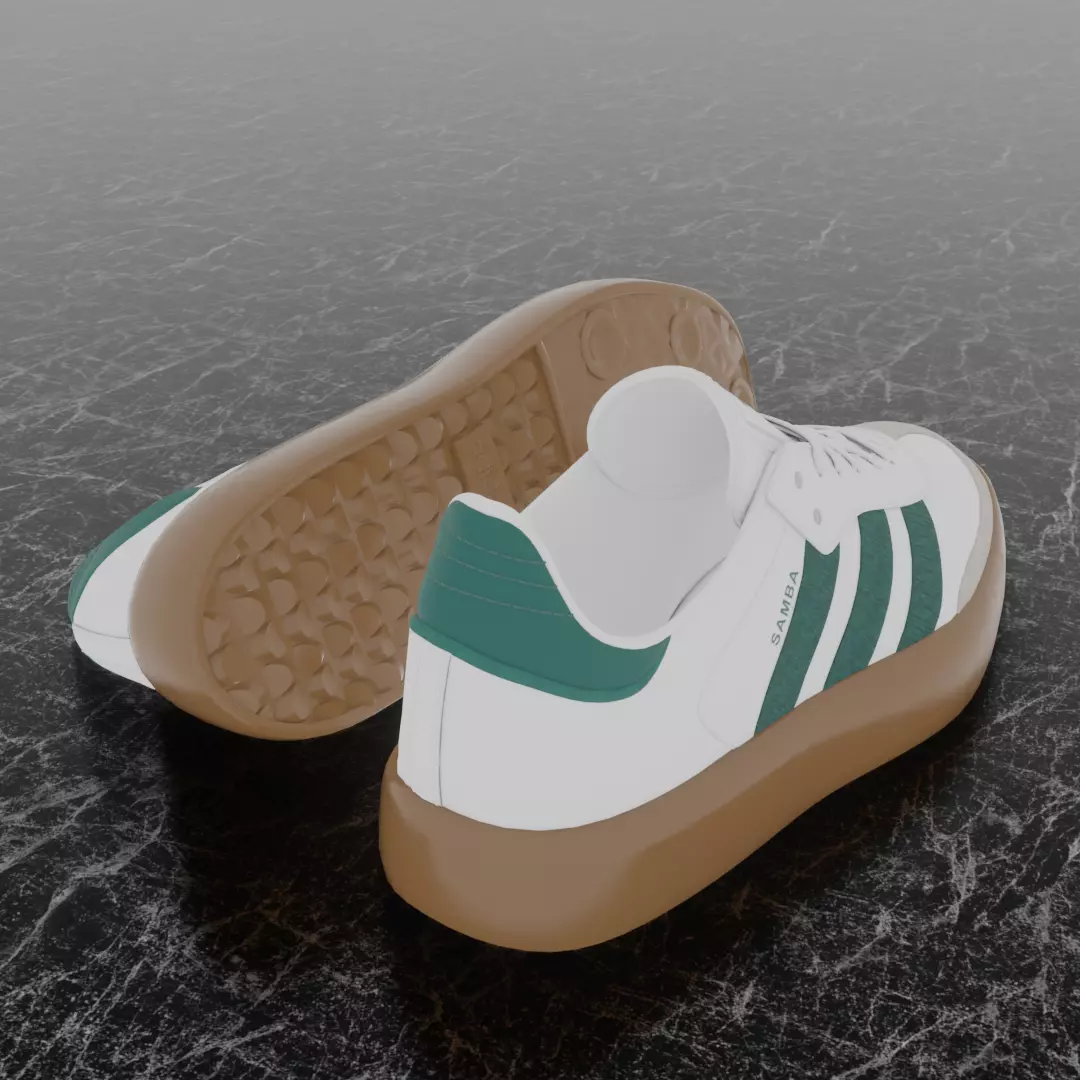 ADIDAS SAMBA OG 3D SHOES Low-poly 3D model_5