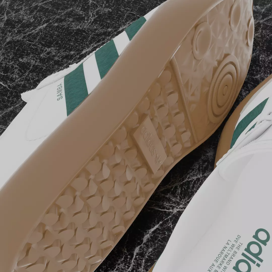 ADIDAS SAMBA OG 3D SHOES Low-poly 3D model_1