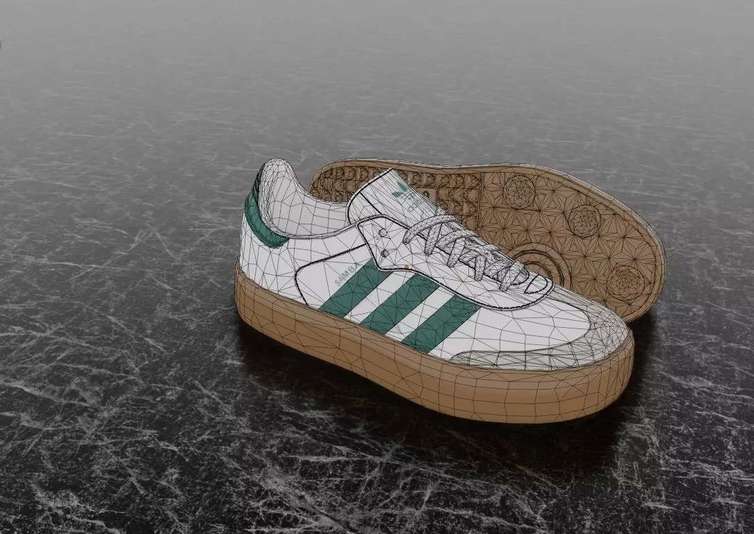 ADIDAS SAMBA OG 3D SHOES Low-poly 3D model_12