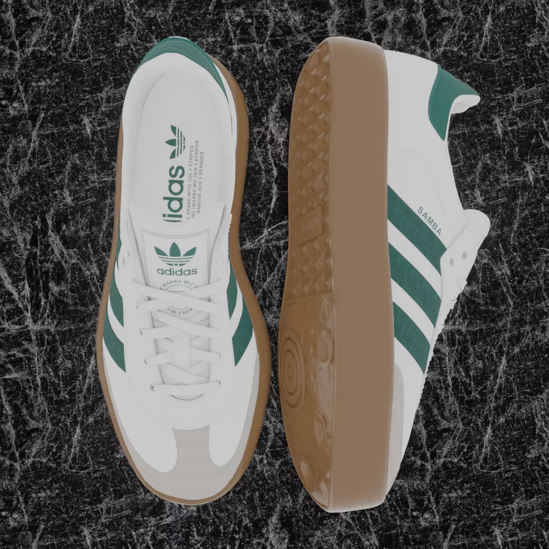 ADIDAS SAMBA OG 3D SHOES Low-poly 3D model_3
