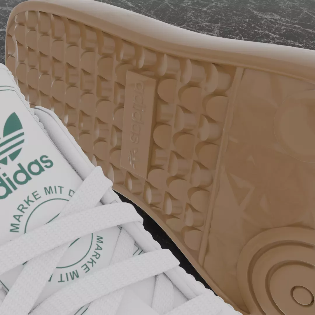 ADIDAS SAMBA OG 3D SHOES Low-poly 3D model_9