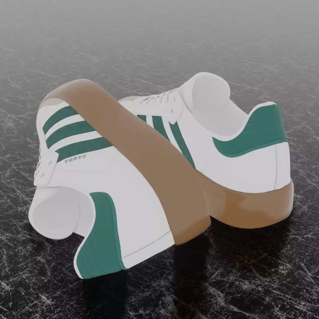ADIDAS SAMBA OG 3D SHOES Low-poly 3D model_6