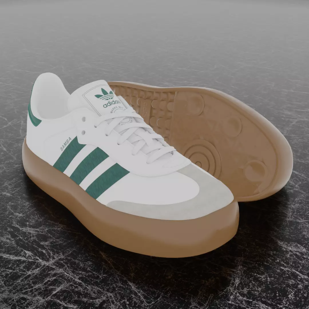ADIDAS SAMBA OG 3D SHOES Low-poly 3D model_0