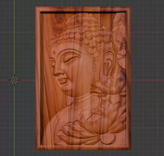 Buddha with Lotus STL Relief Peaceful Spiritual 3D print model