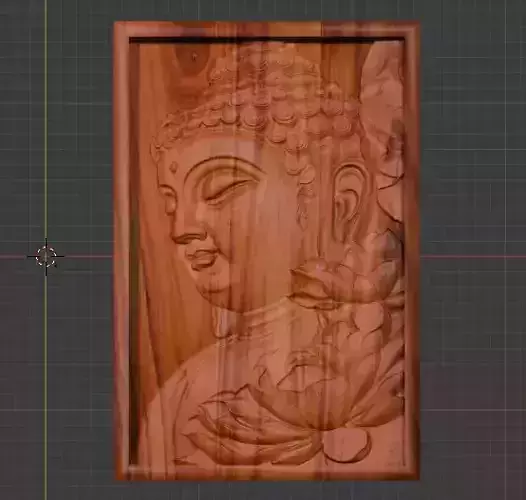 Buddha with Lotus STL Relief  Peaceful Spiritual 3D print model