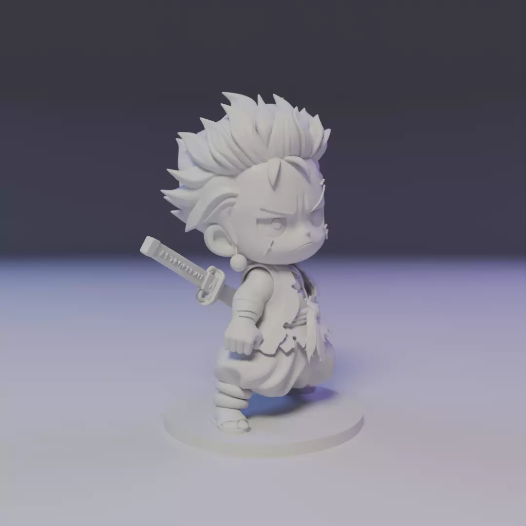 Roronoa Zoro chibi 3D print model_8