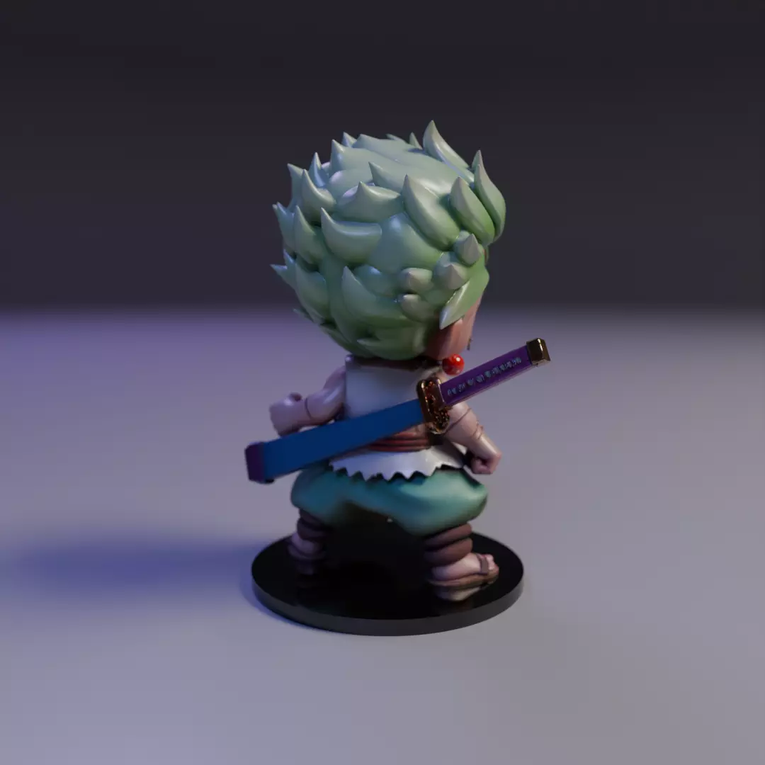 Roronoa Zoro chibi 3D print model_13