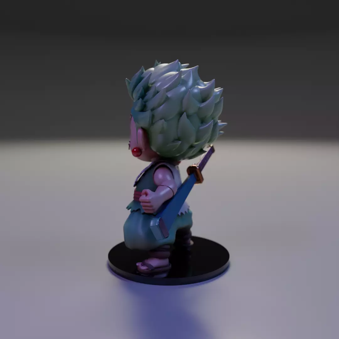 Roronoa Zoro chibi 3D print model_11