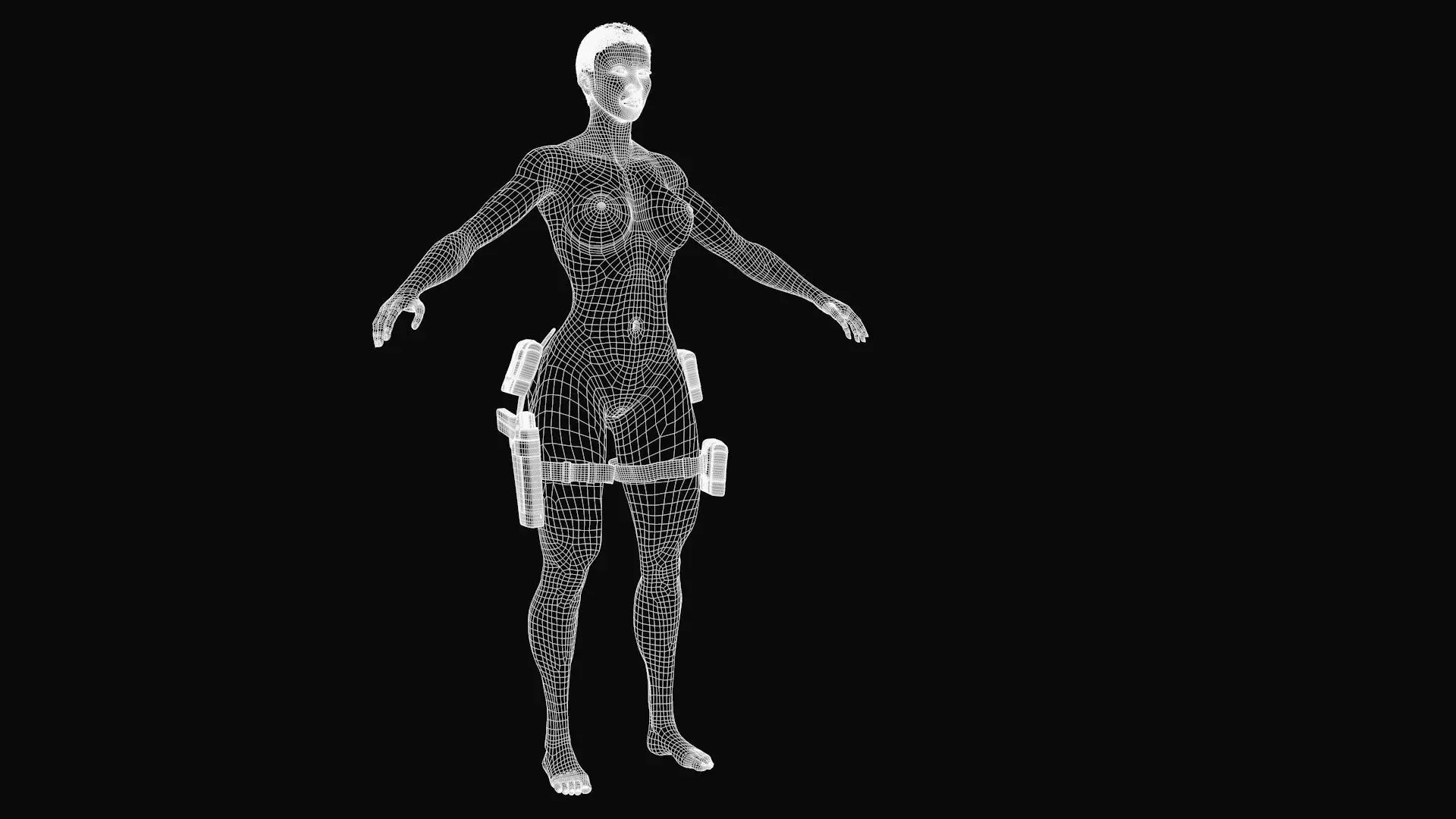 Futuristic Soldier Guardian 3D model_46