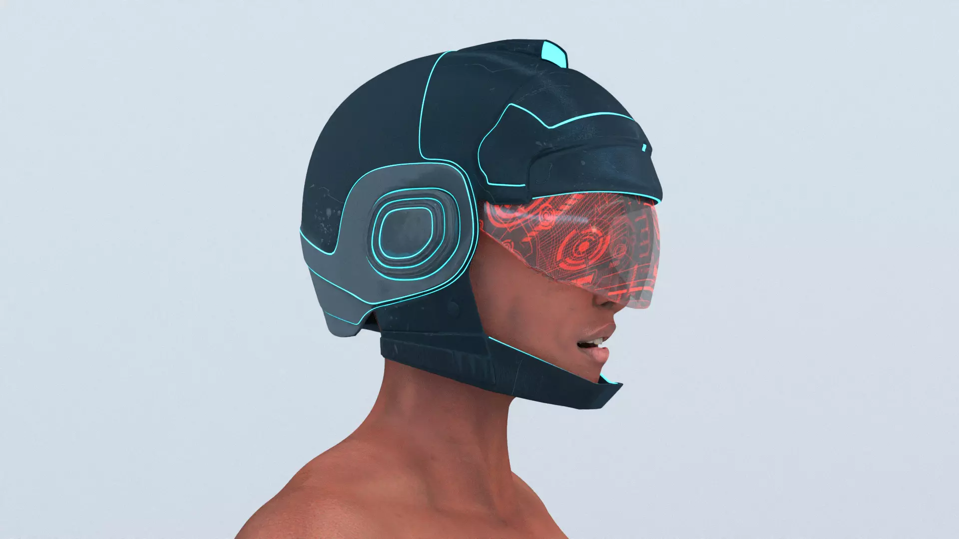 Futuristic Soldier Guardian 3D model_22