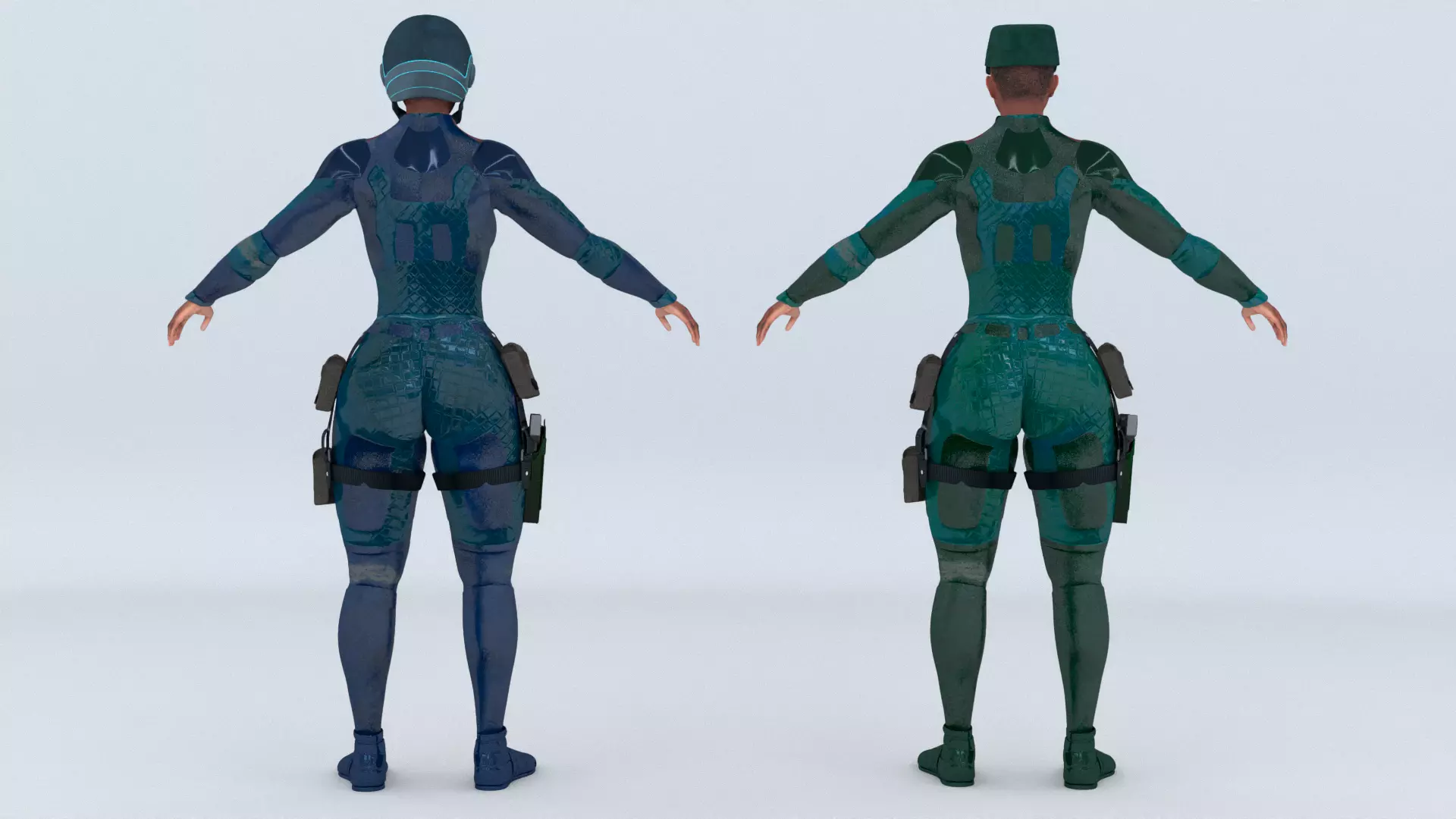 Futuristic Soldier Guardian 3D model_8