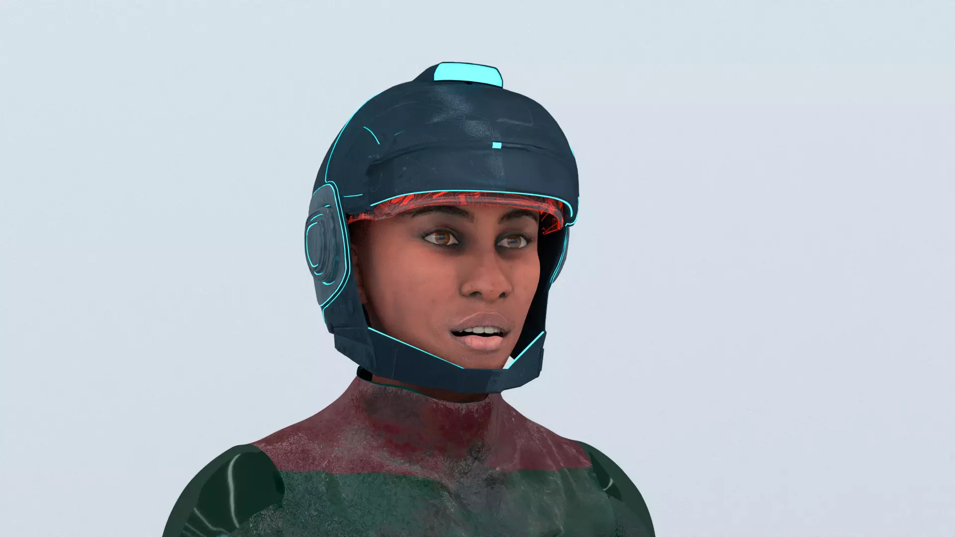 Futuristic Soldier Guardian 3D model_19