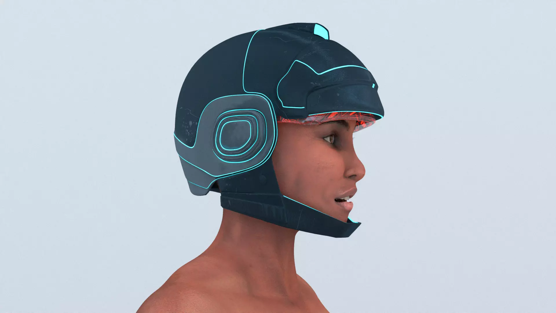 Futuristic Soldier Guardian 3D model_21