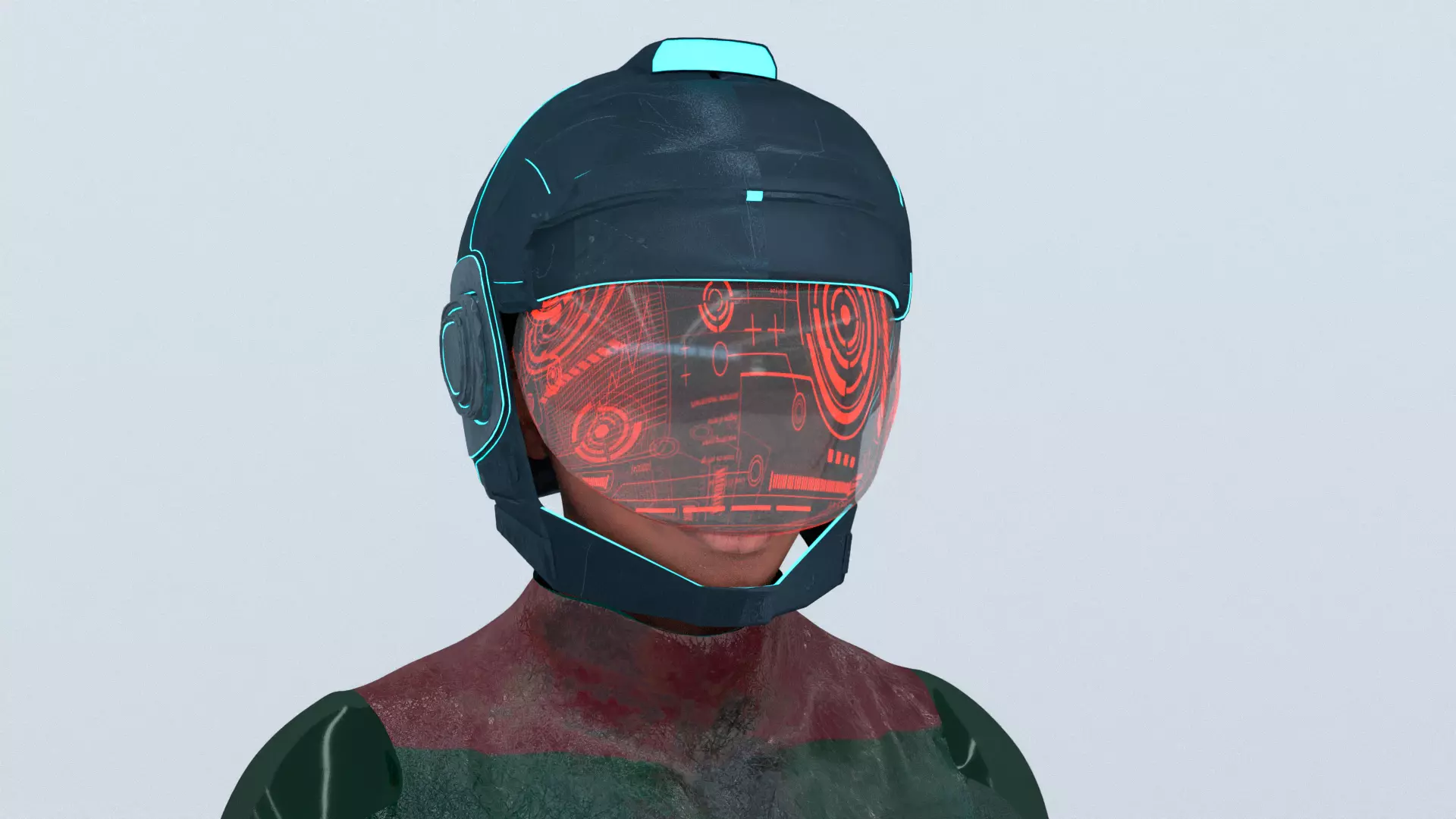 Futuristic Soldier Guardian 3D model_18