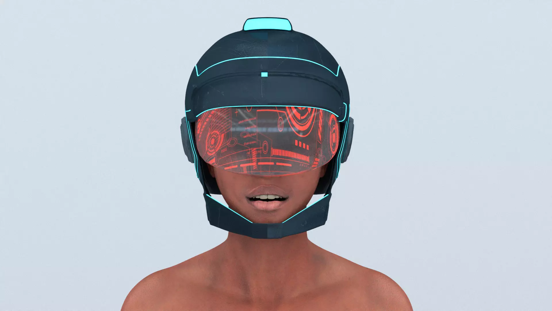 Futuristic Soldier Guardian 3D model_23