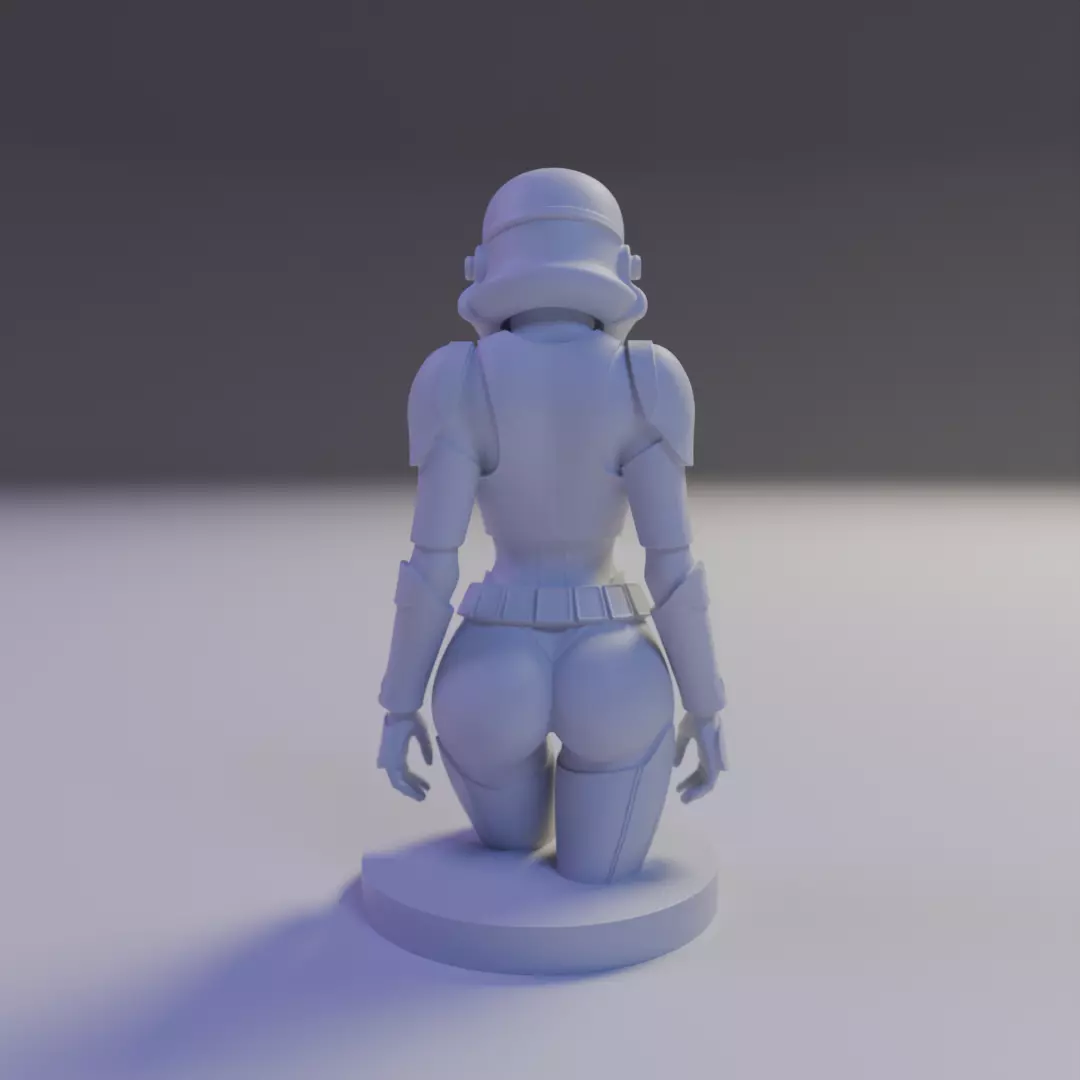 stormtrooper woman 3D print model_6