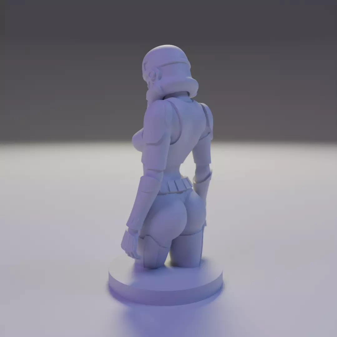stormtrooper woman 3D print model_1