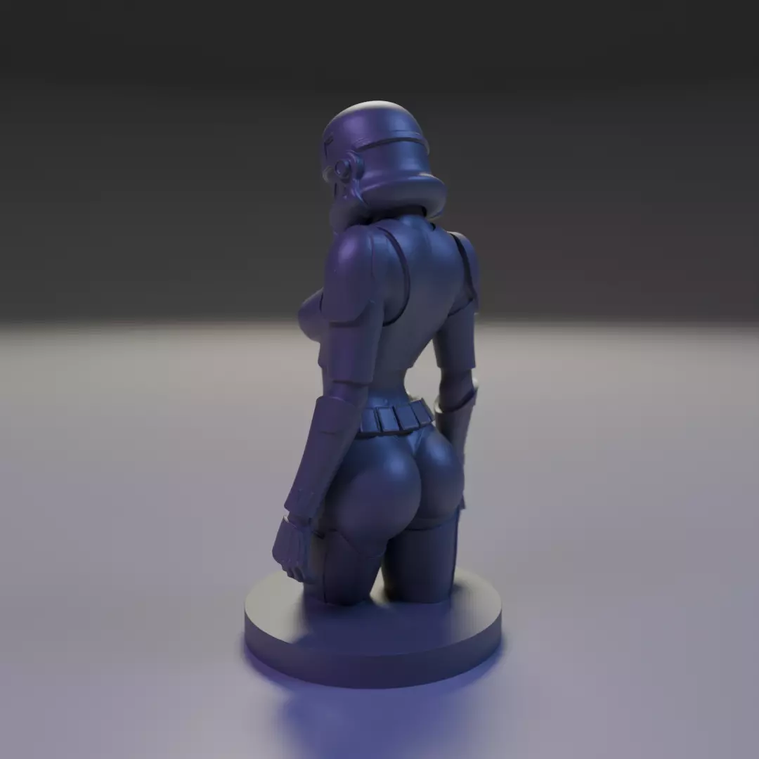 stormtrooper woman 3D print model_12