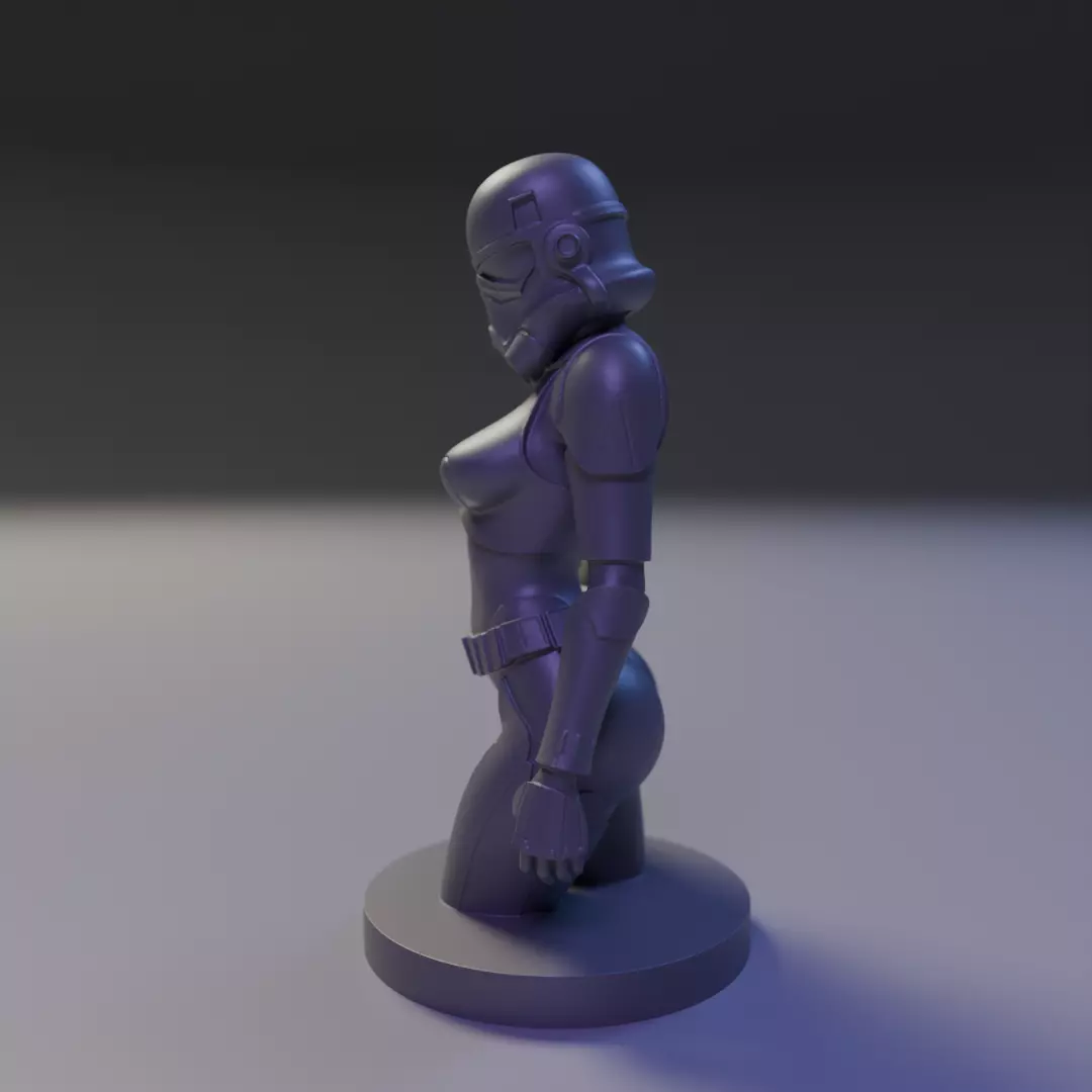 stormtrooper woman 3D print model_5
