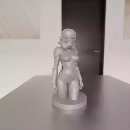 stormtrooper woman 3D print model