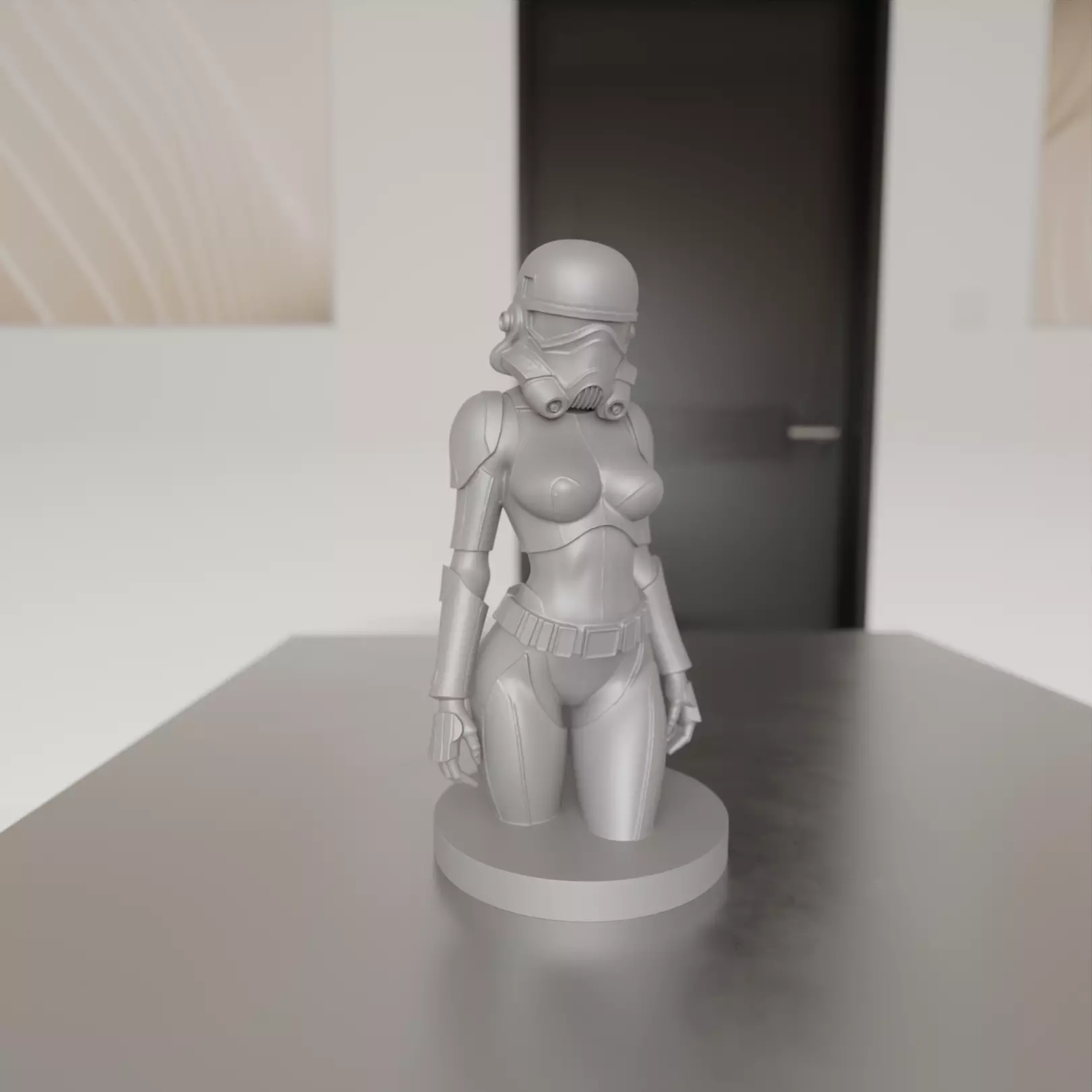 stormtrooper woman 3D print model_0