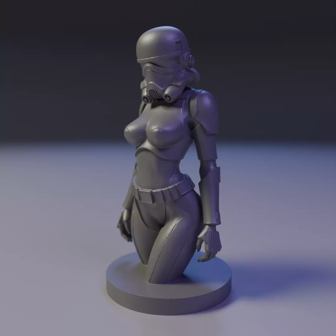 stormtrooper woman 3D print model_11