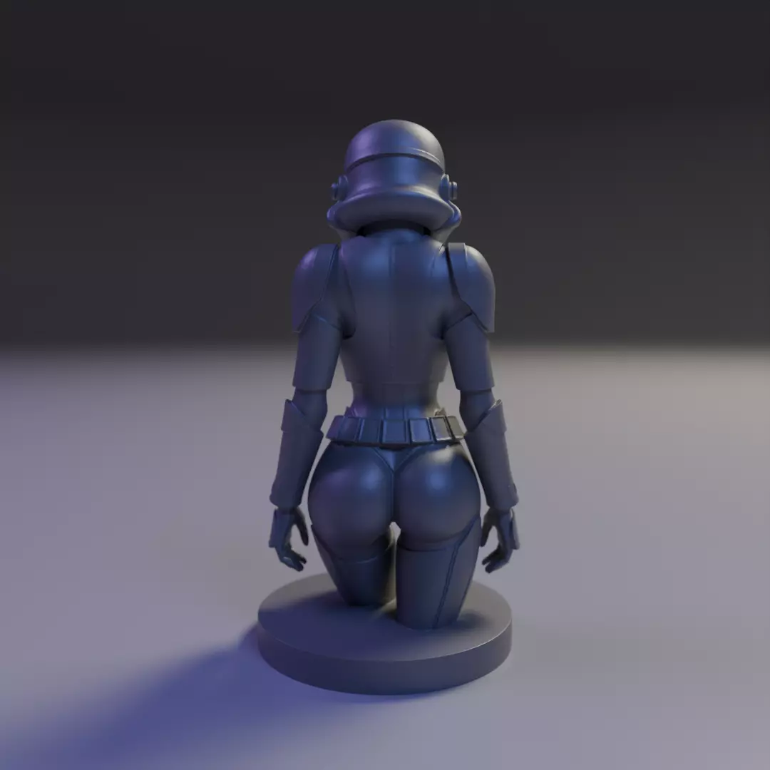 stormtrooper woman 3D print model_7