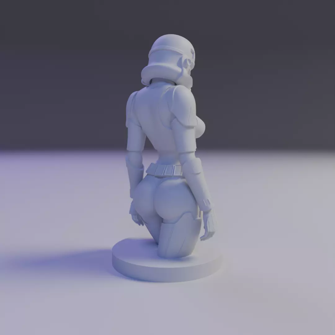 stormtrooper woman 3D print model_13
